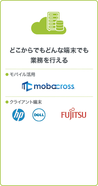 どこからでもどんな端末でも業務を行える