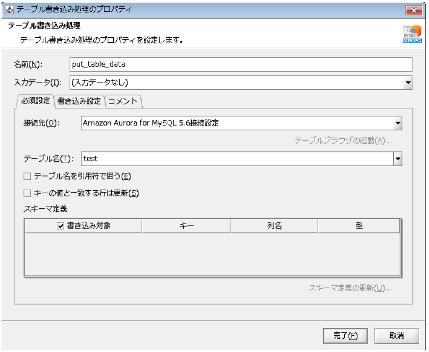 テーブル書き込みアイコン画面
