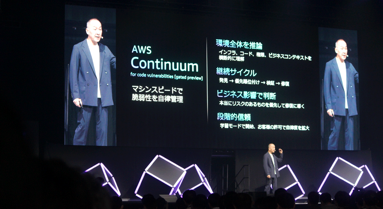 「AWS Continuum」は、セキュリティ評価をAIエージェント前提で再設計する仕組みです。