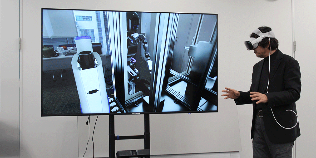 人の動作を記録しロボットの訓練データとして活用（SCSKのオフィスで動作検証）
