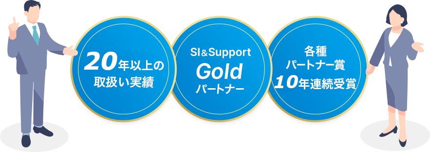 SI＆Supportパートナーとして<br>保守までしっかりサポート