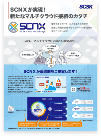 SCNXが実現 ! 新たなマルチクラウド接続のカタチ紹介リーフレット